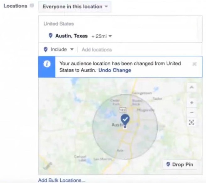 Add multiple zip codes with a drop pin