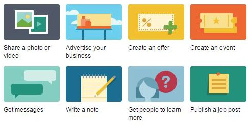 Click the Share a photo or video