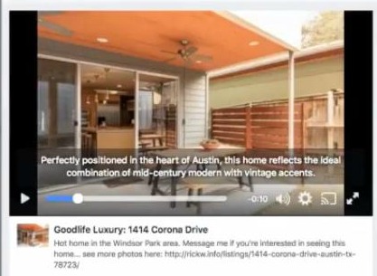 Facebook Slideshow with captions