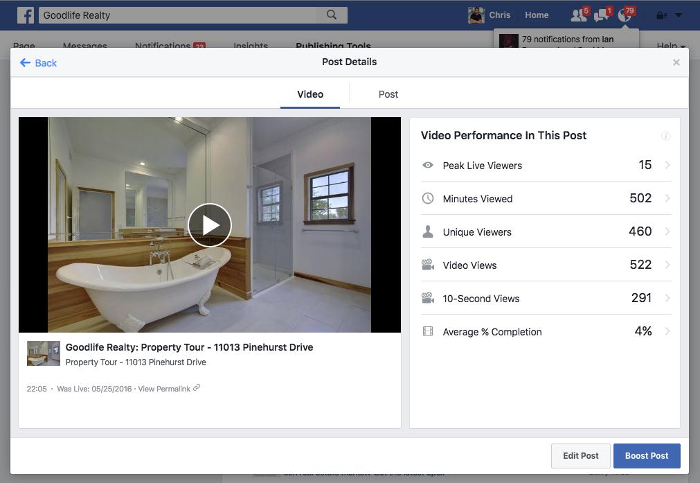 Facebook Live Video Promoted to Fans and Friends of Fans
