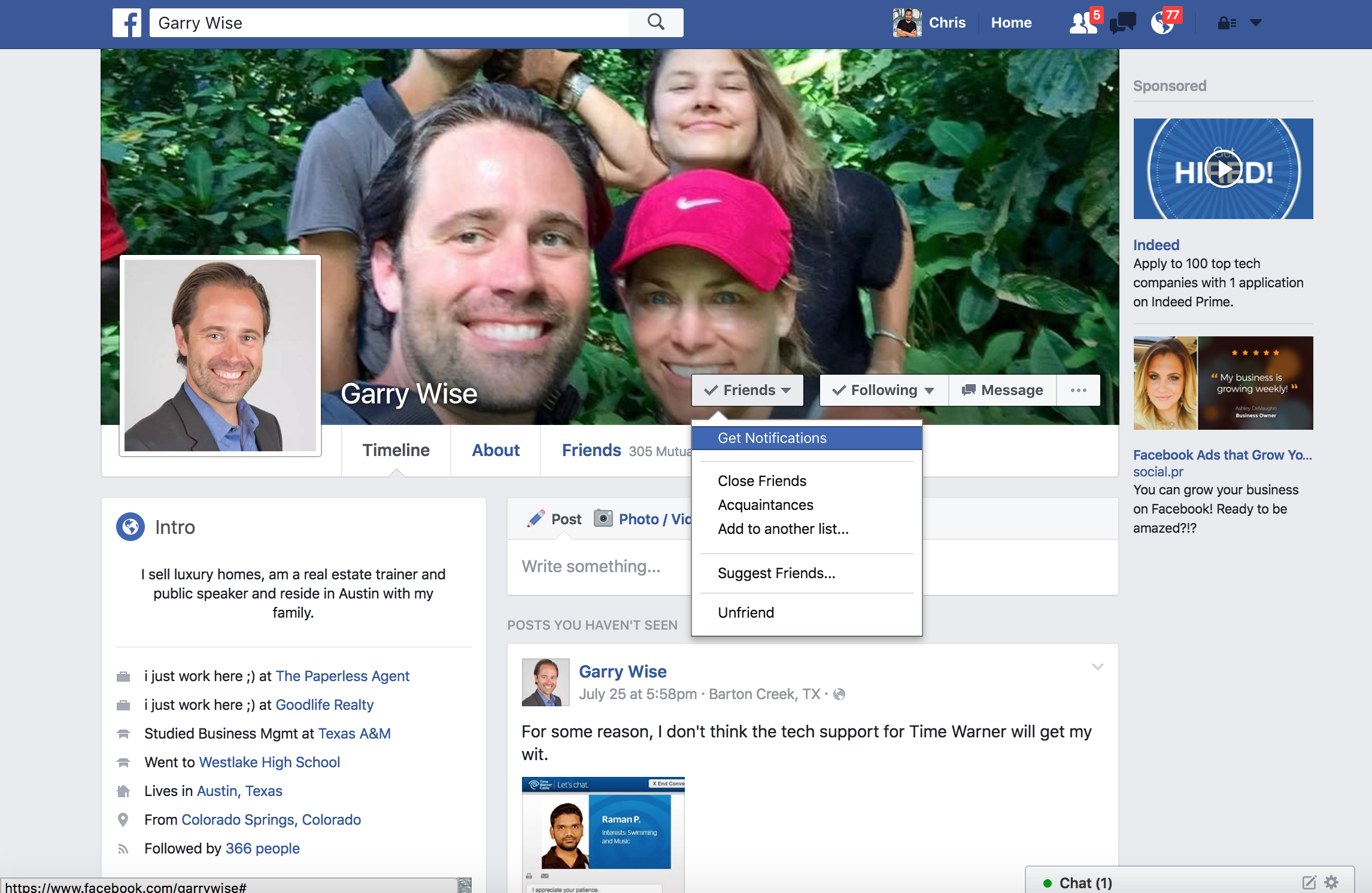 Sending Client Facebook Friend Requests