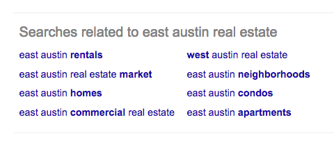 Using Related Searches on Google