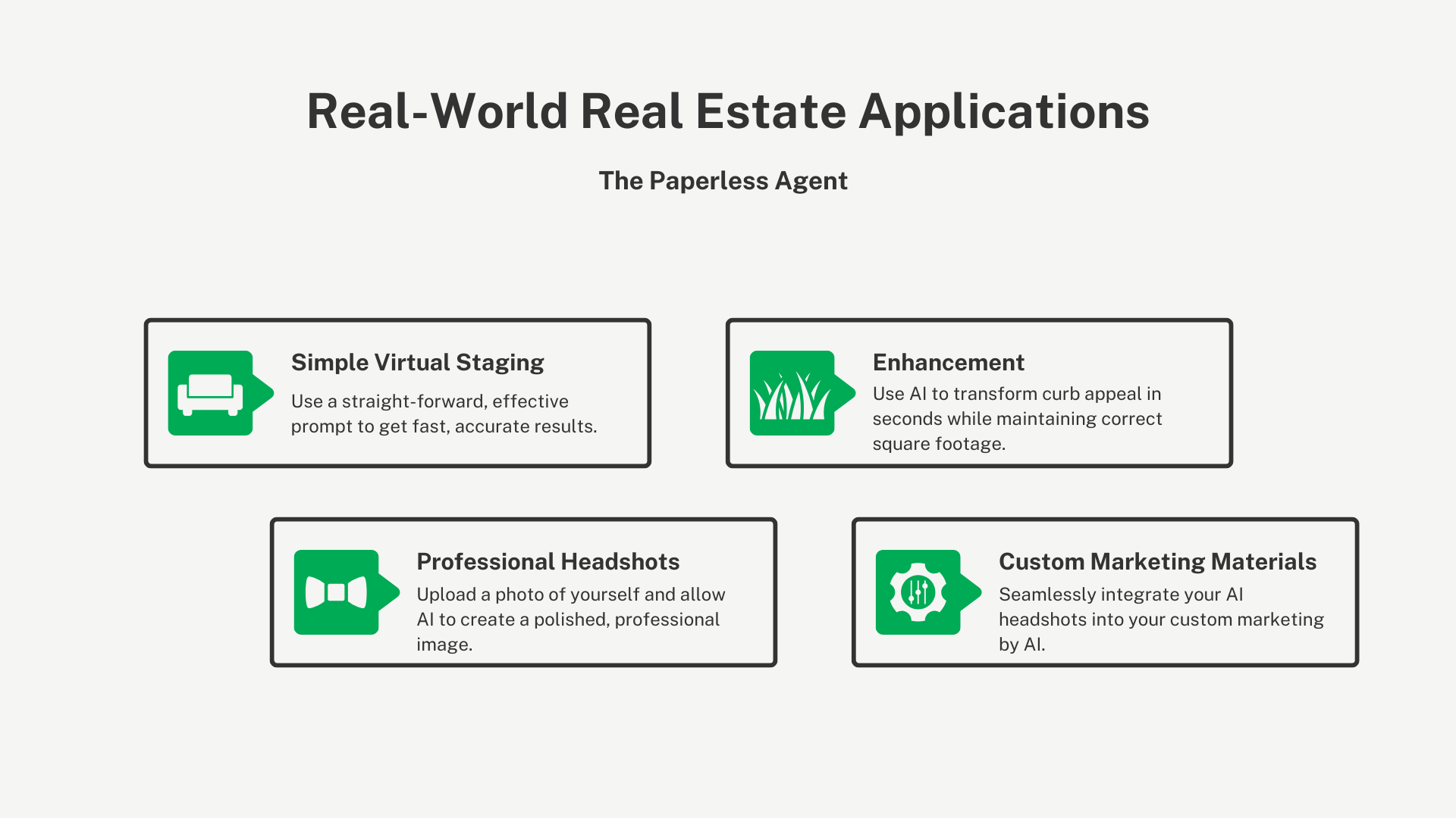 Real world real estate applications