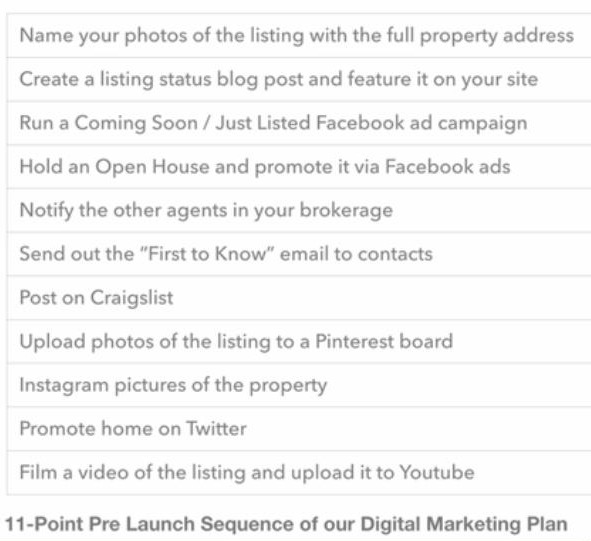 11 point PreLaunch Plan