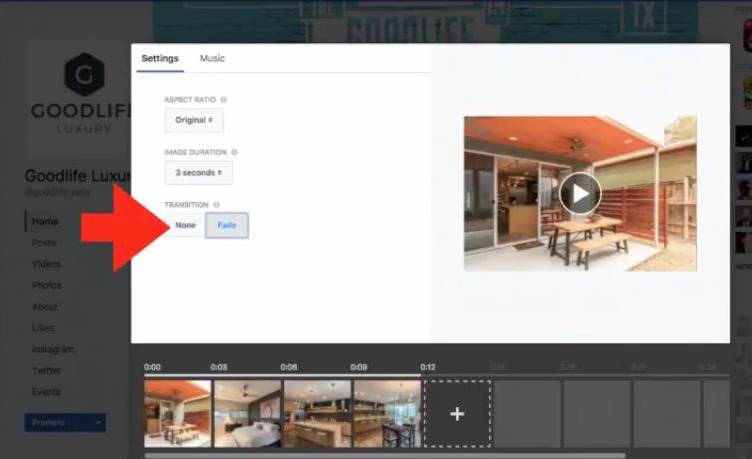 Select a transition speed