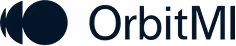 OrbitMI company logo with stylized orbit graphic on left side.