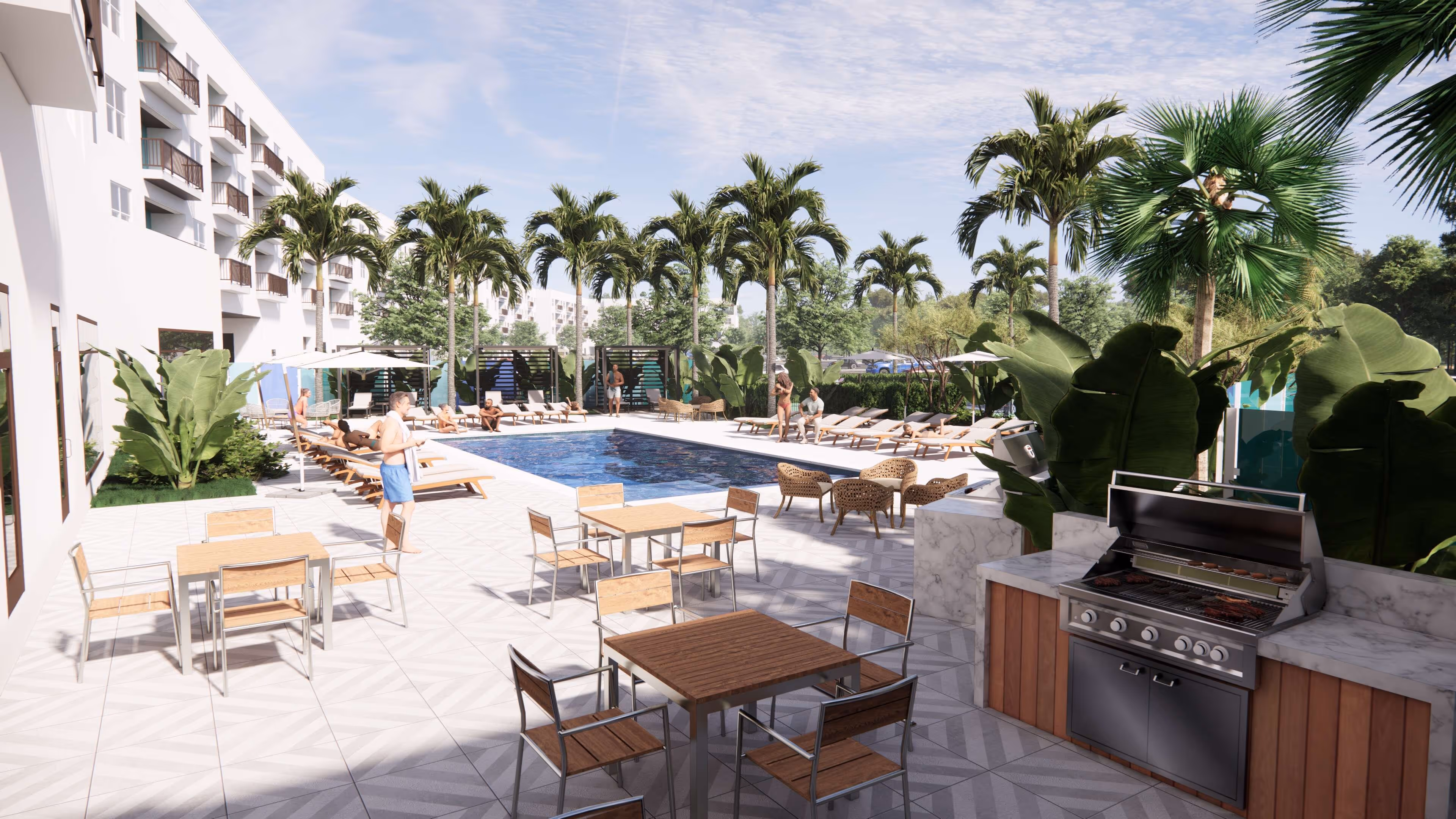 rendering of grill area