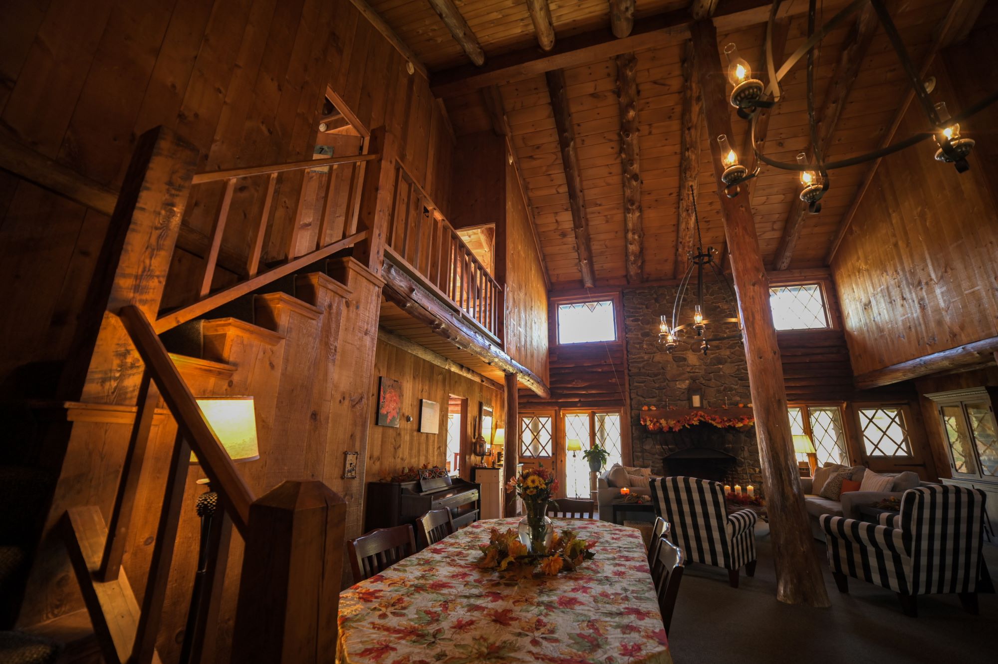 Lovely high ceilings in our Lodge main room