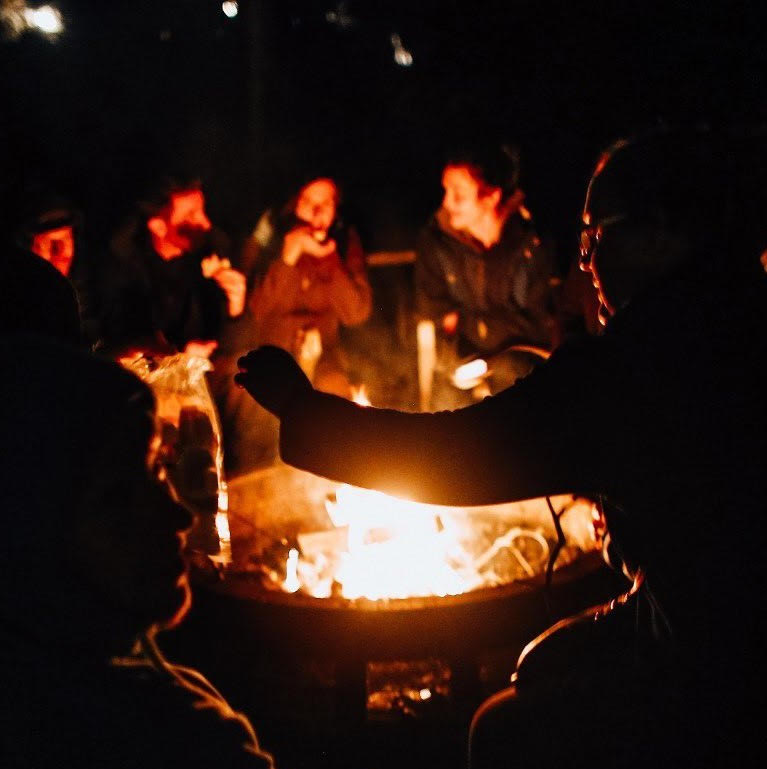 At our overnight wellness or corporate retreats, you will often find yourself with others around the fire pit