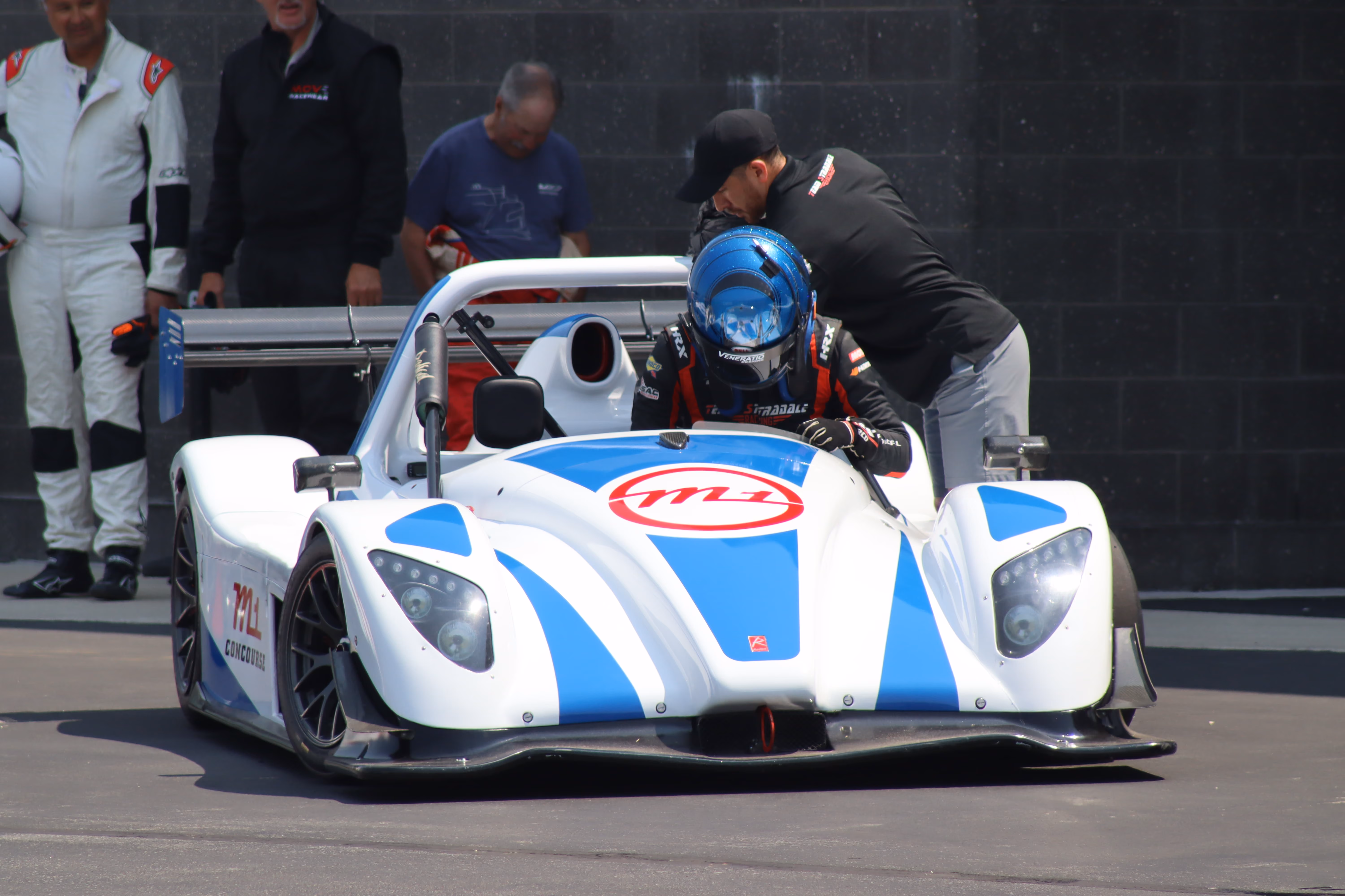 Radical race car in the pit lane at M1 Concourse