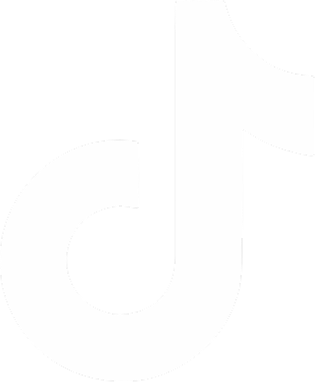 White TikTok logo on a transparent background.