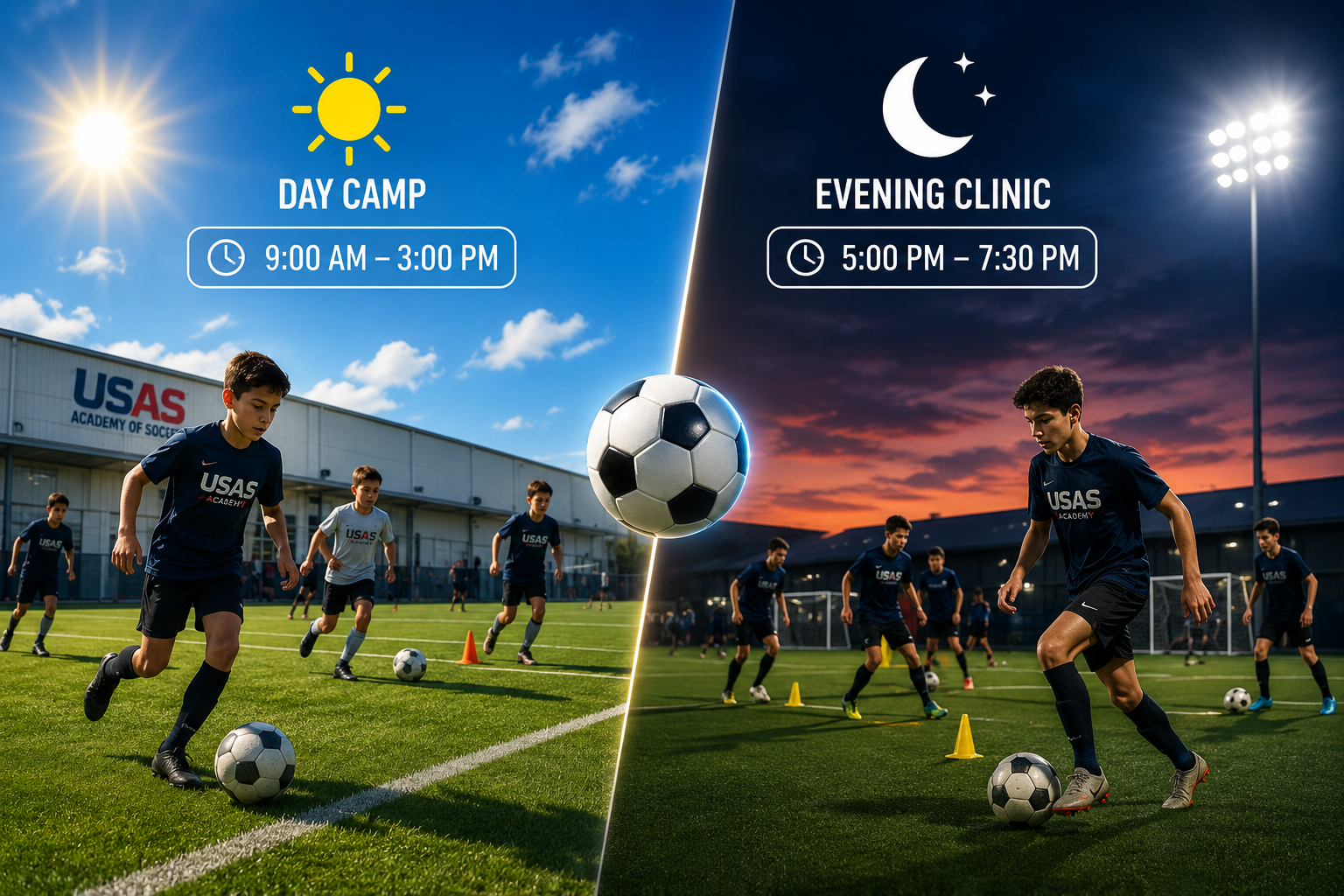 US Academy soccer training