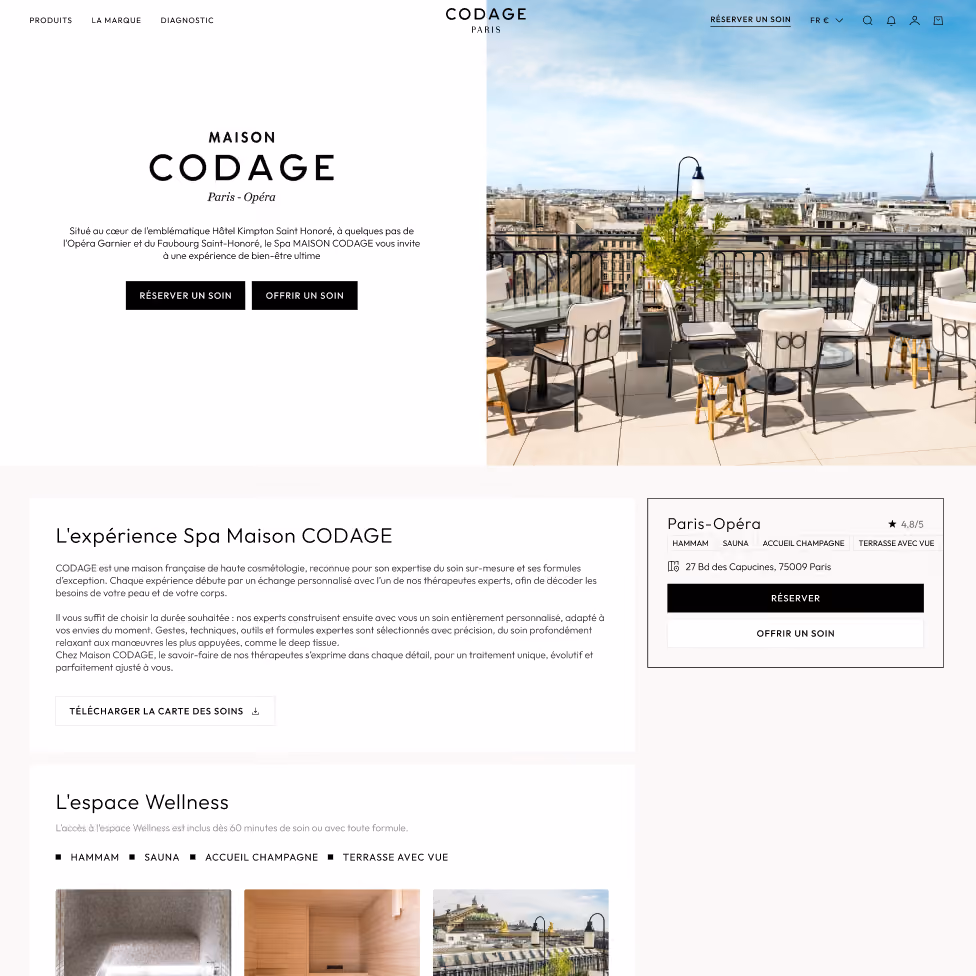 Réalisation Shopify pour Codage par Artich.io