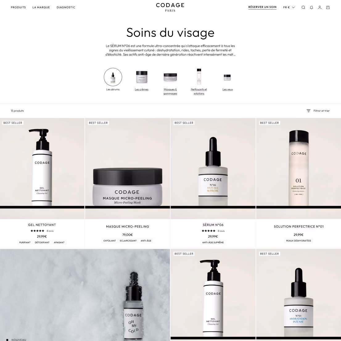 Réalisation Shopify pour Codage par Artich.io