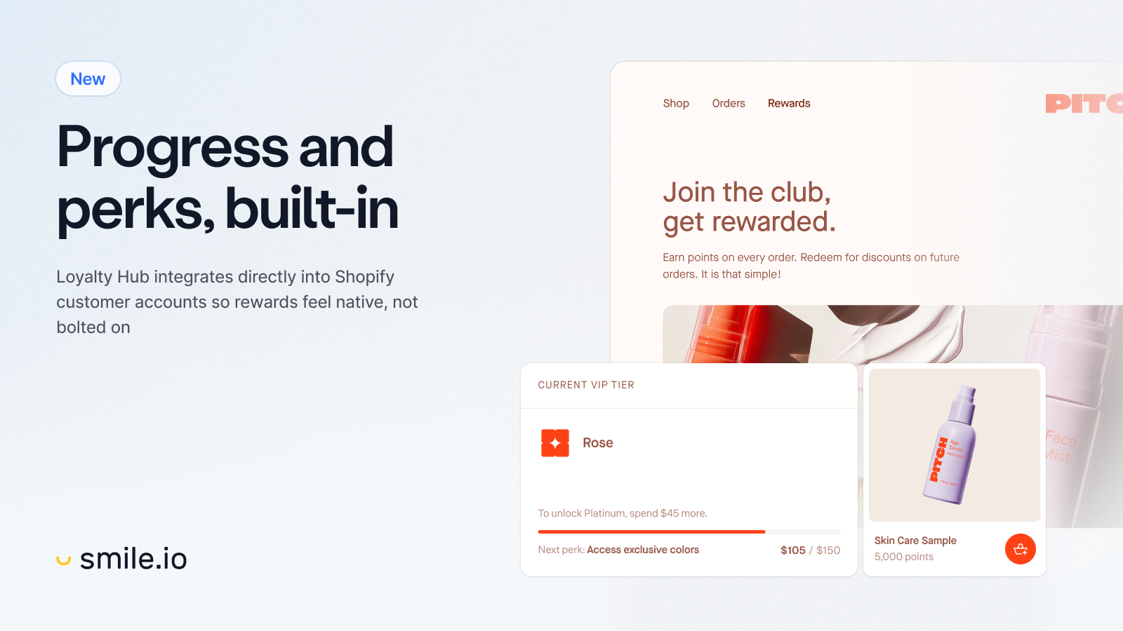 Smile.io paliers VIP et progression client