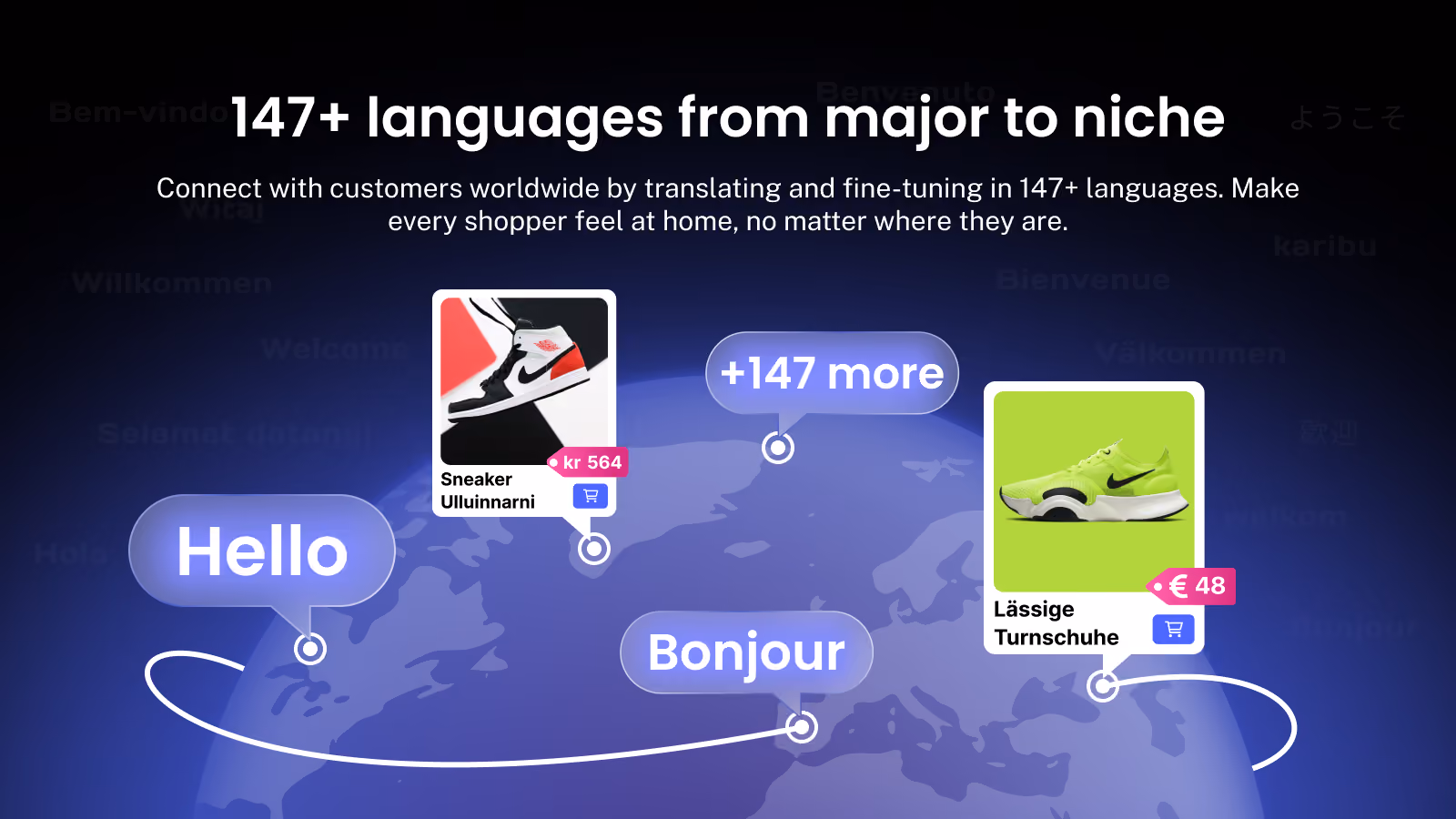 Transcy - Traduction automatique IA en 147 langues pour Shopify