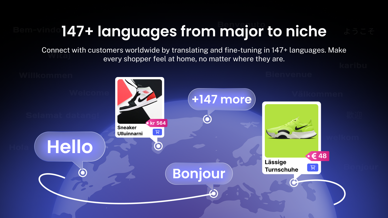 Transcy - Traduction automatique IA en 147 langues pour Shopify