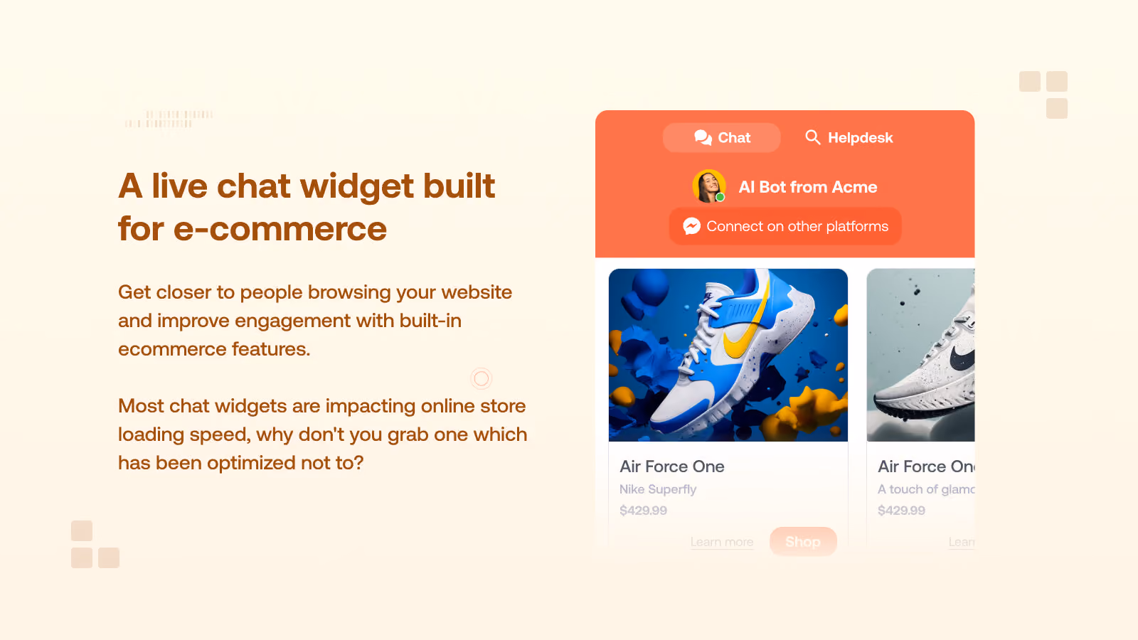Crisp live chat widget helpdesk Shopify