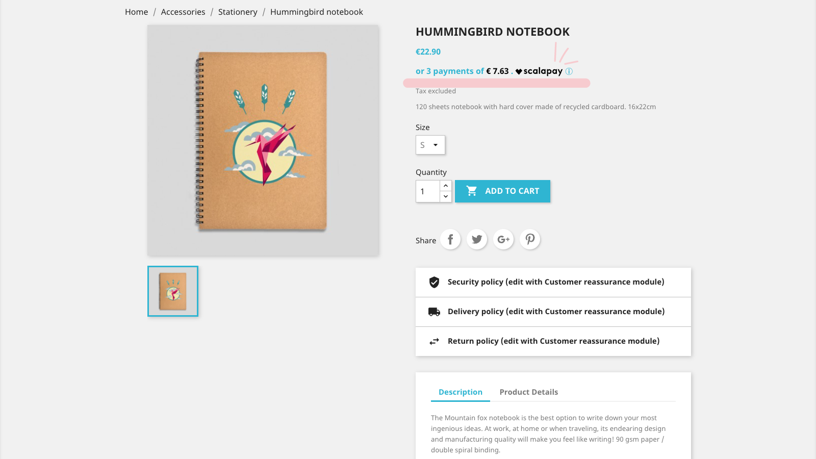 Scalapay - Paiement en 3 fois sans frais au checkout Shopify