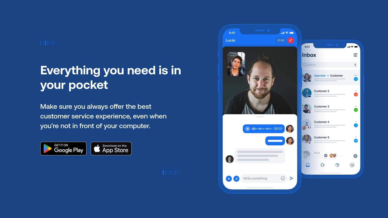 Crisp application mobile service client