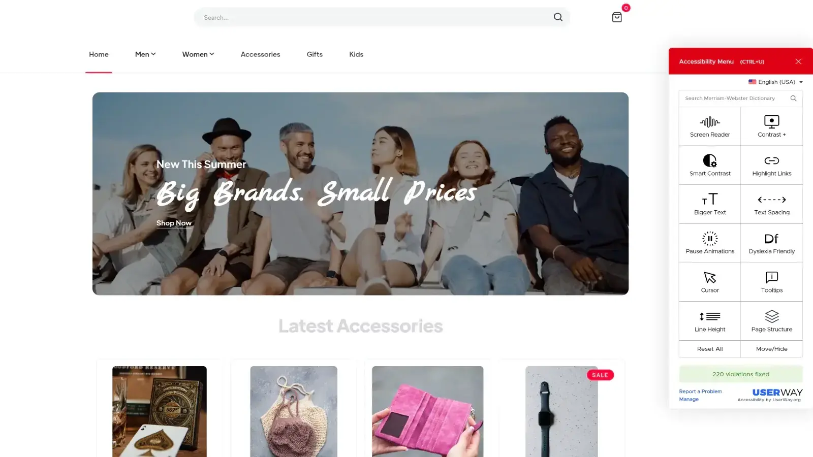 accessibilite web widget WCAG EAA Shopify