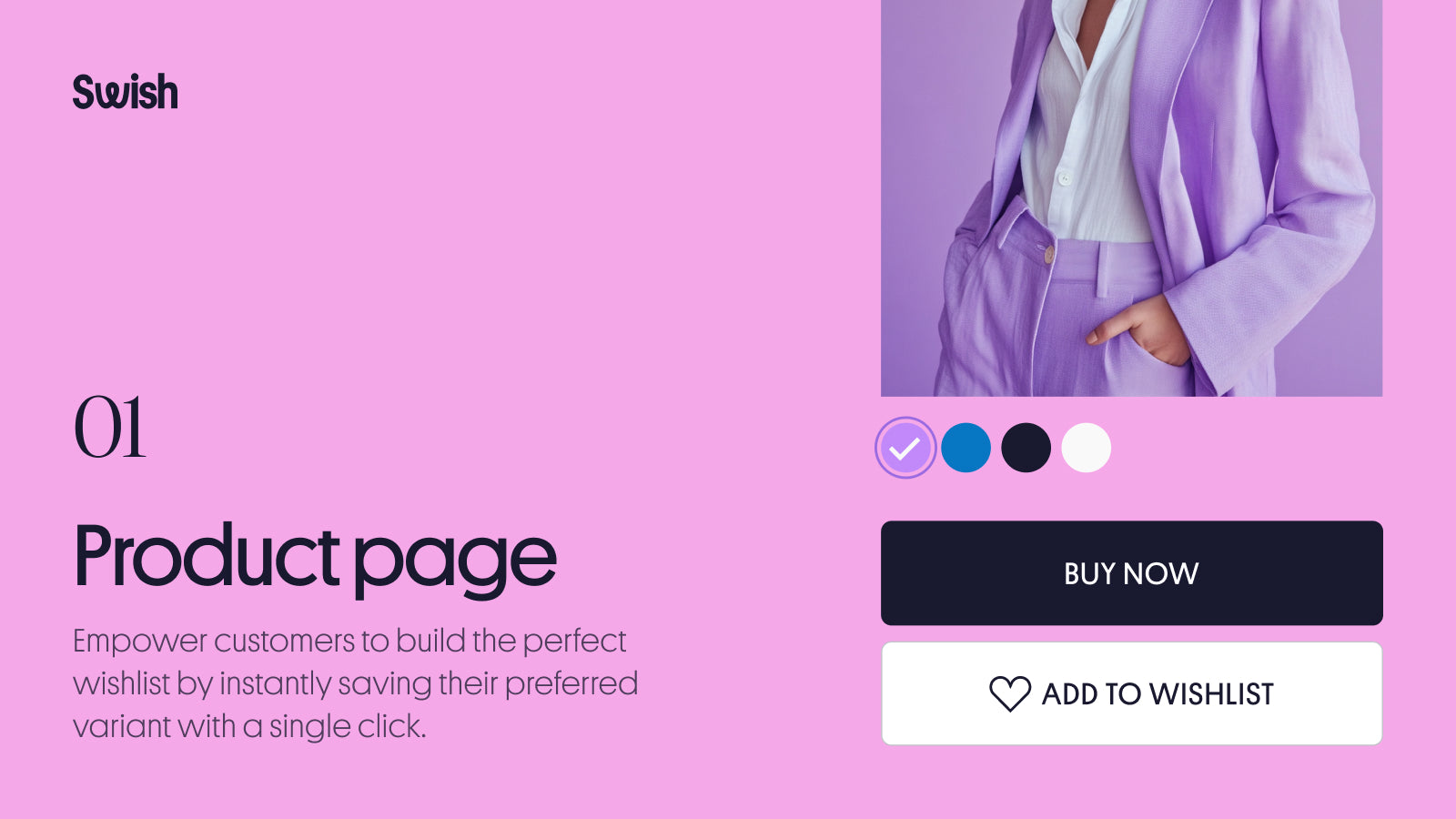 Swish - Ajout a la wishlist depuis la fiche produit Shopify
