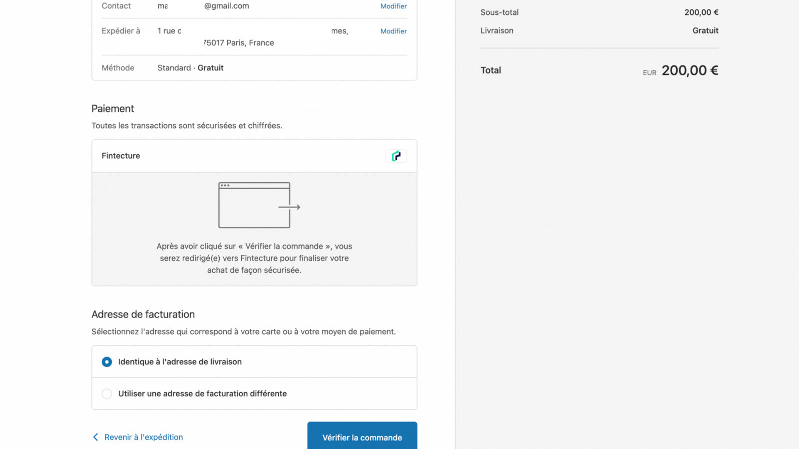 Fintecture - Checkout virement instantane Shopify