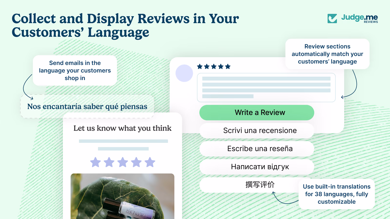 Judge.me - Avis multilingues automatiques Shopify
