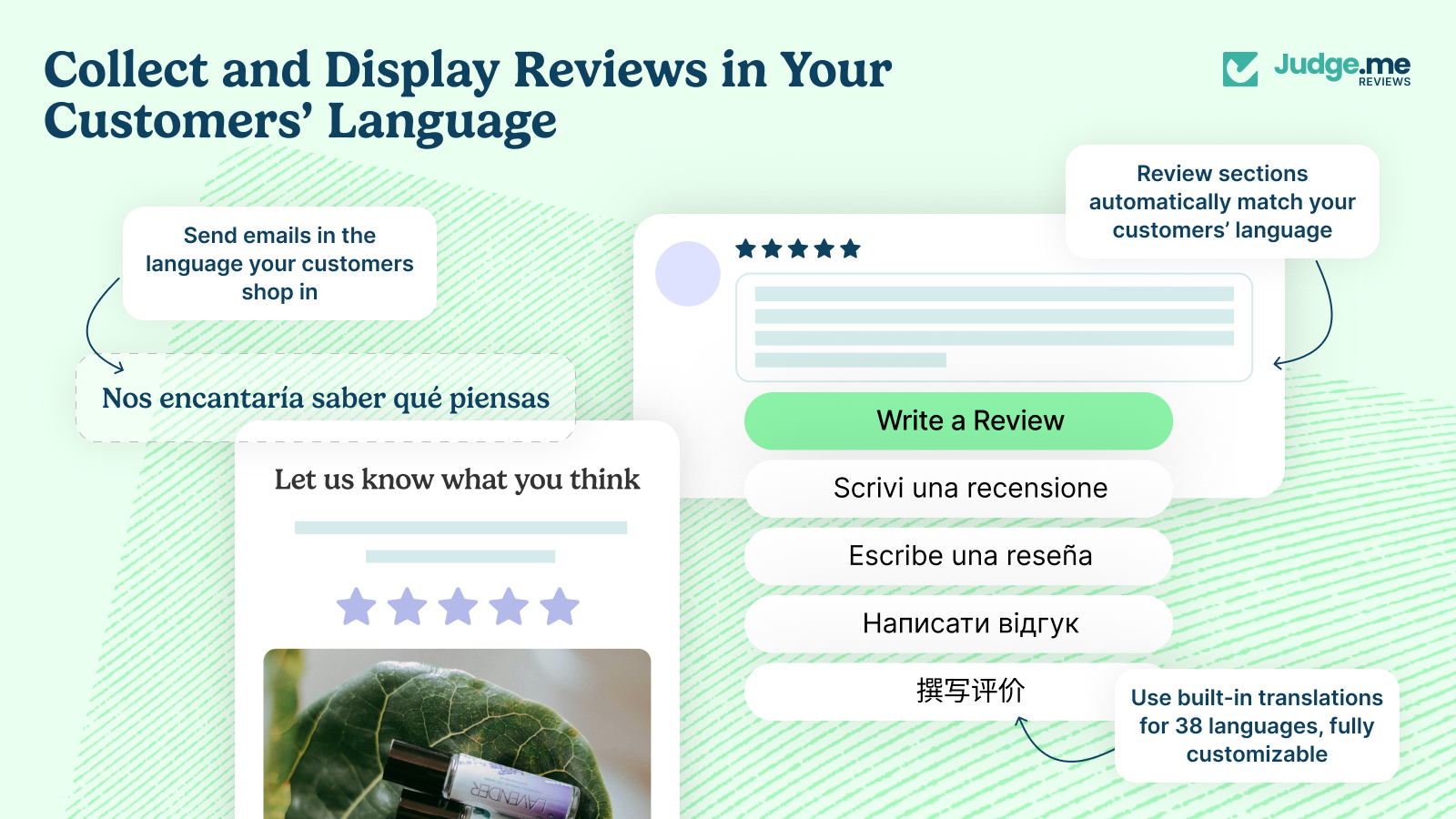 Judge.me - Avis multilingues automatiques Shopify