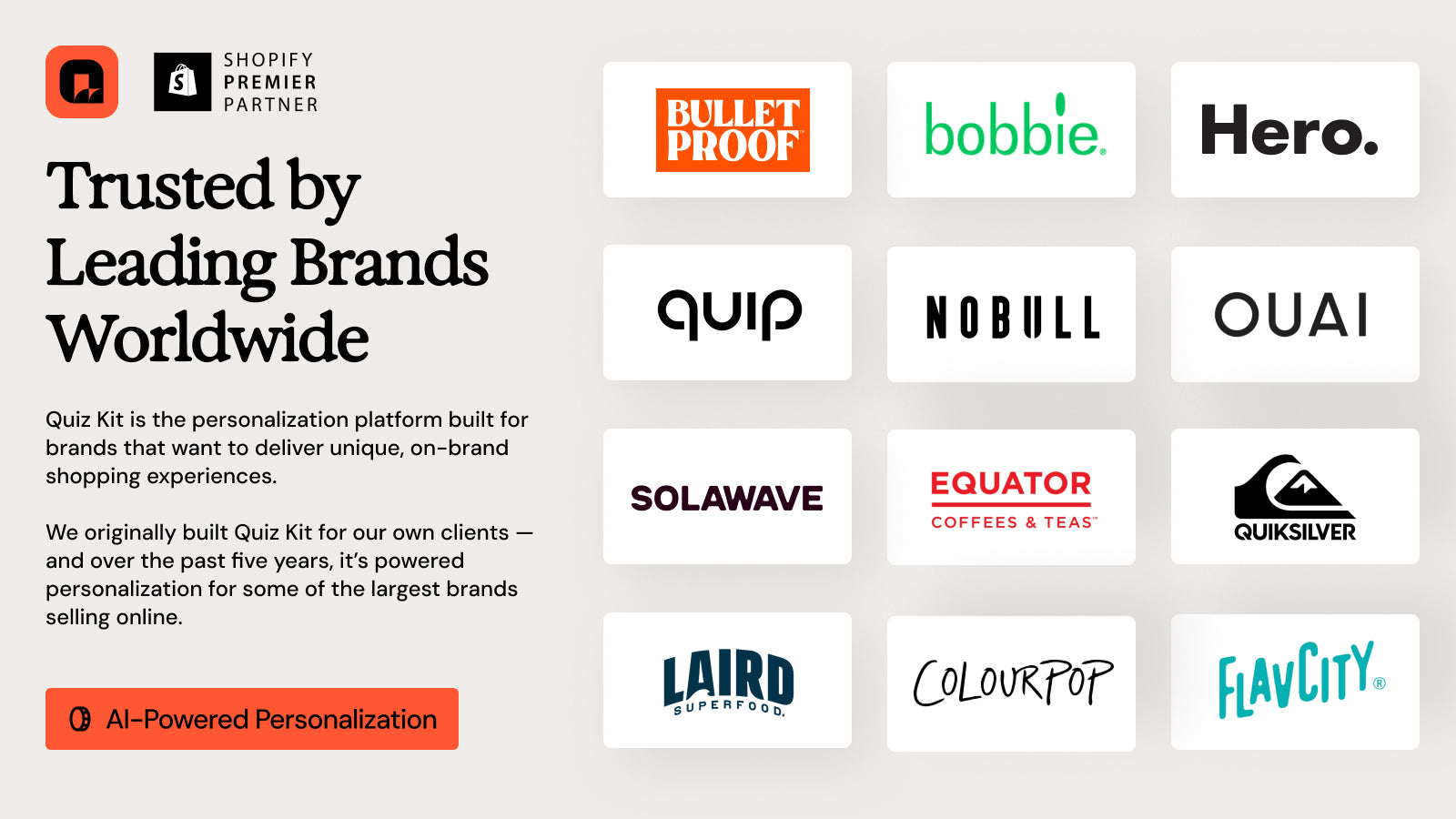 Quiz Kit – utilisé par les plus grandes marques Shopify