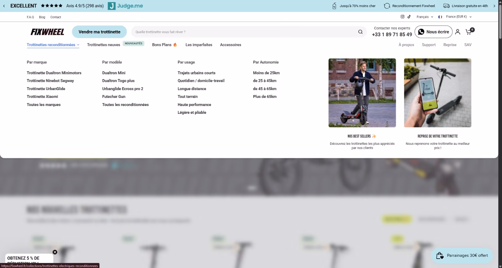 Catalogue Fixwheel sur Shopify avec gestion variants par état reconditionné