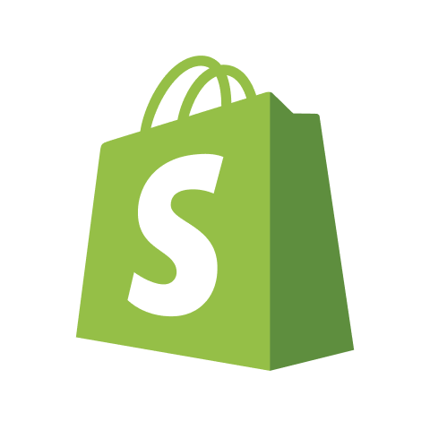 Logo Shopify, partenaire technologique Shopify intégré par Artich.io