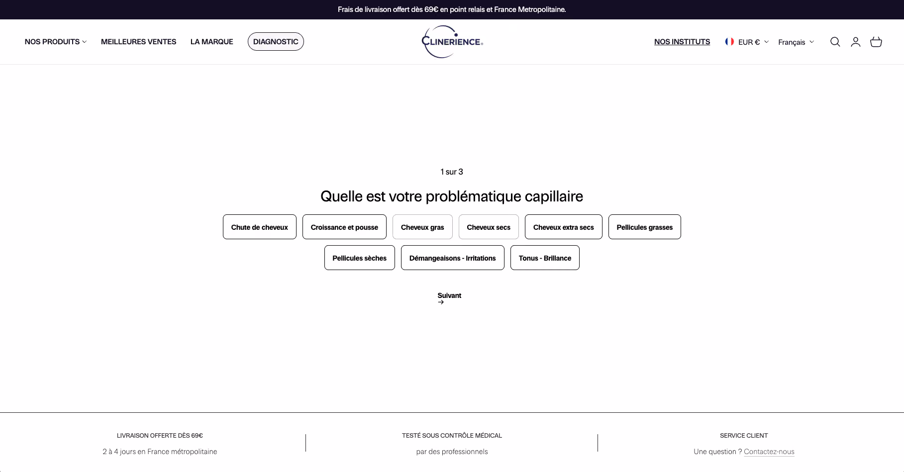 Réalisation Shopify pour Clinerience par Artich.io