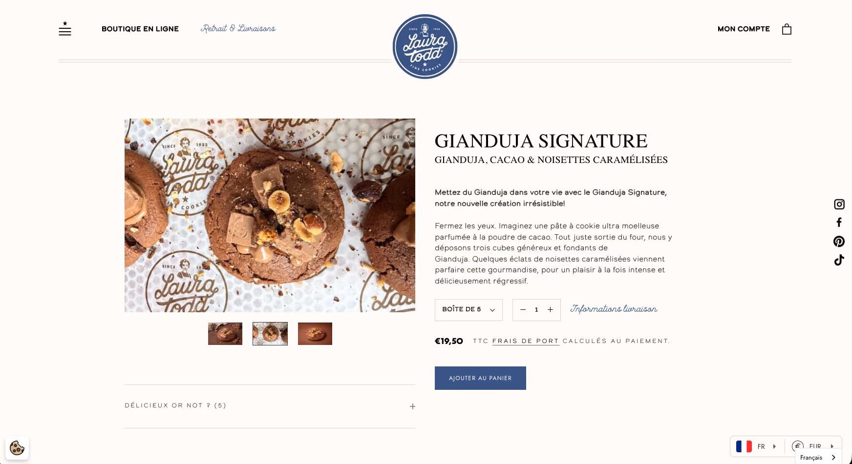 Réalisation Shopify pour Laura Todd par Artich.io