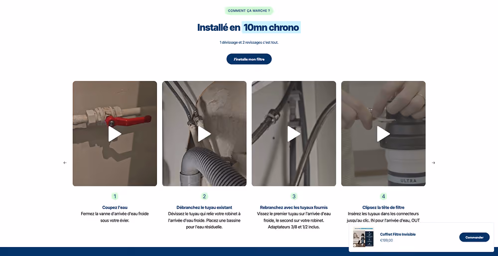 Réalisation Shopify pour Fluide par Artich.io