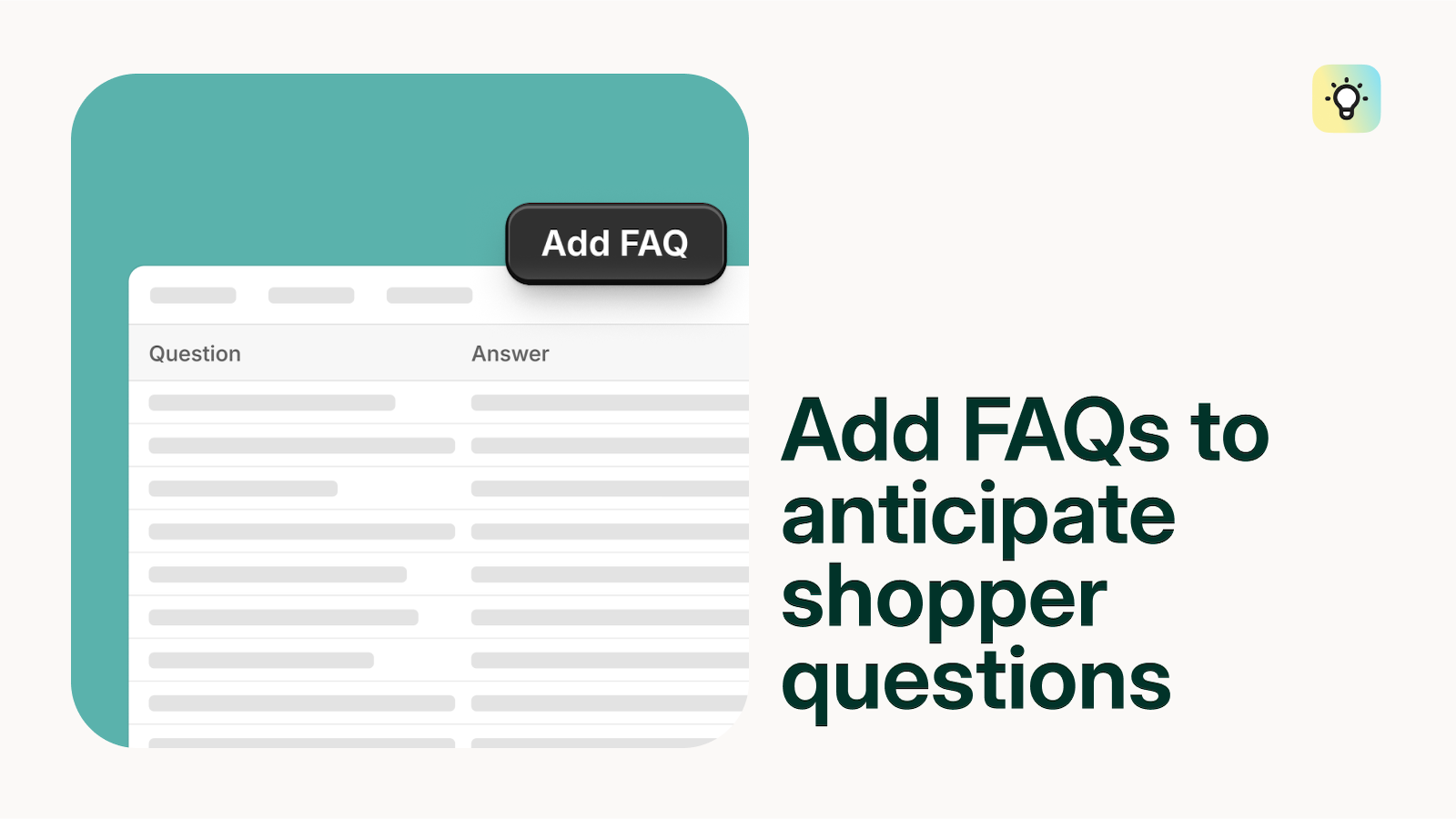 Shopify Knowledge Base - ajout de FAQ personnalisées pour anticiper les questions des acheteurs