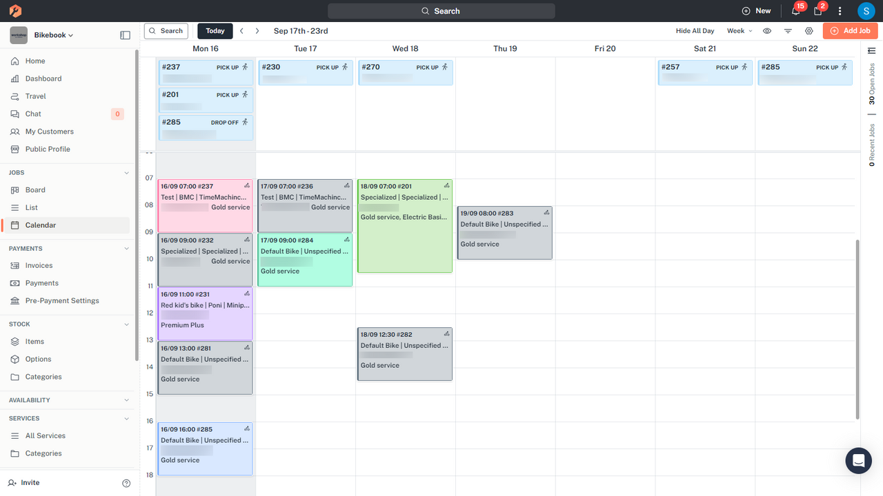 Workshop by Bikebook — calendrier et planning des réparations pour les repair shops Shopify