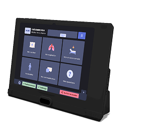 Tablette JIB CARE renforcée pour chambre de réanimation
