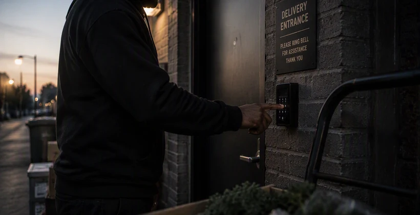 Vendor arriving for a scheduled service visit