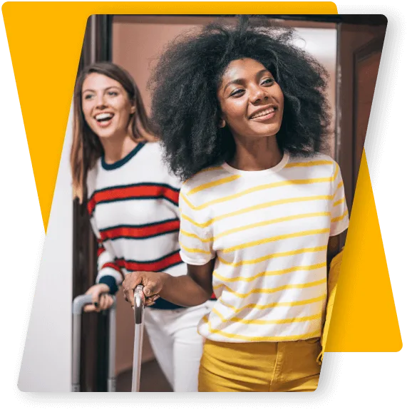 vacation rental guests enter a rental