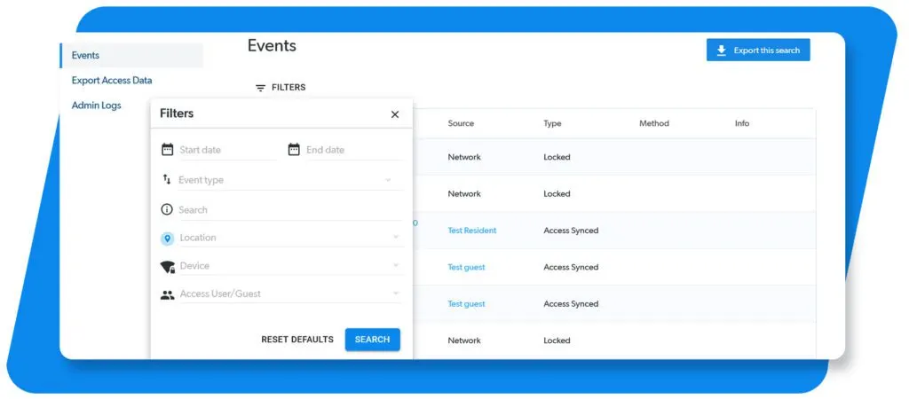 RemoteLock software allows you to customize reports in many ways.