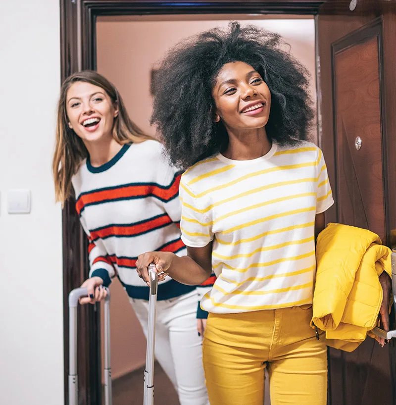 vacation rental guests arrive at their Airbnb