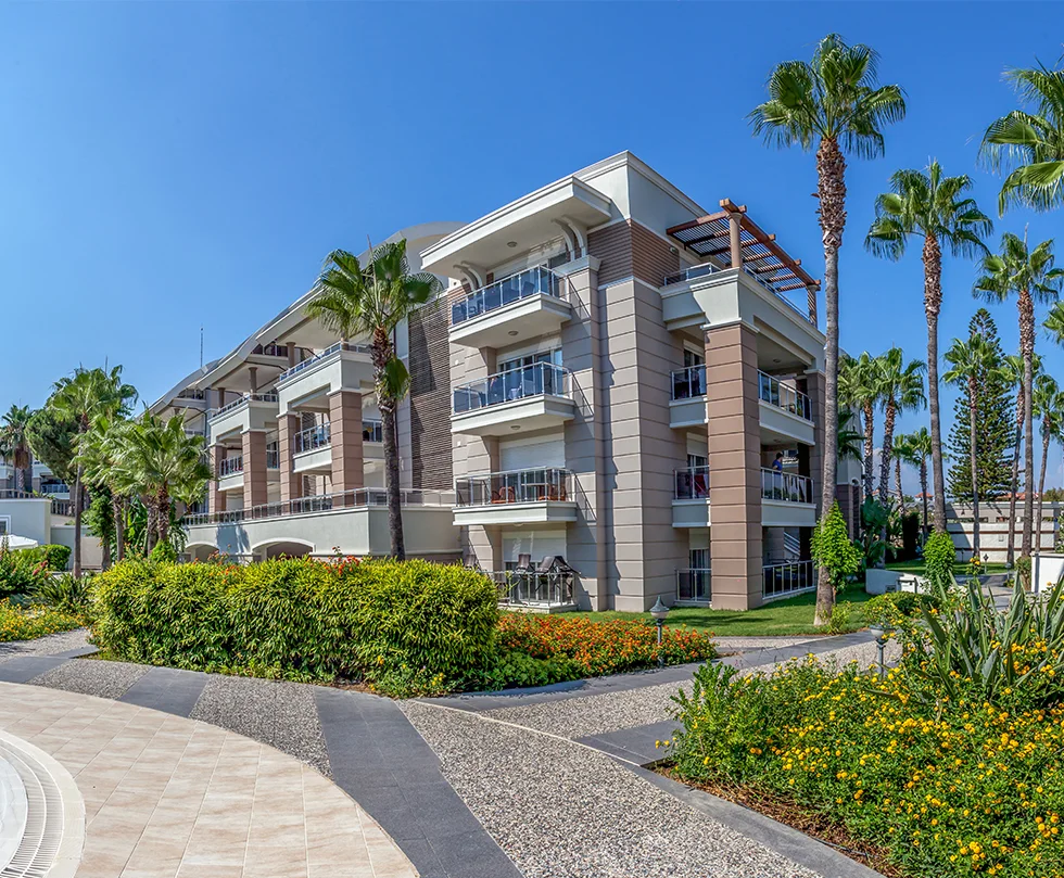 A tropical vacation rental resort