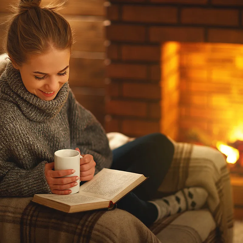 Rental Guest Enjoys Cozy Winter Rental