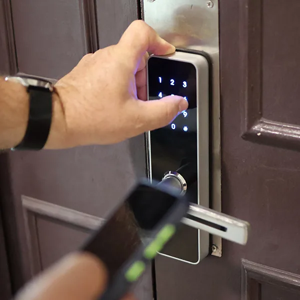 smart lock installation photo