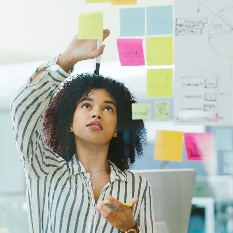 A Property Manager Doing a Marketing Brainstorm