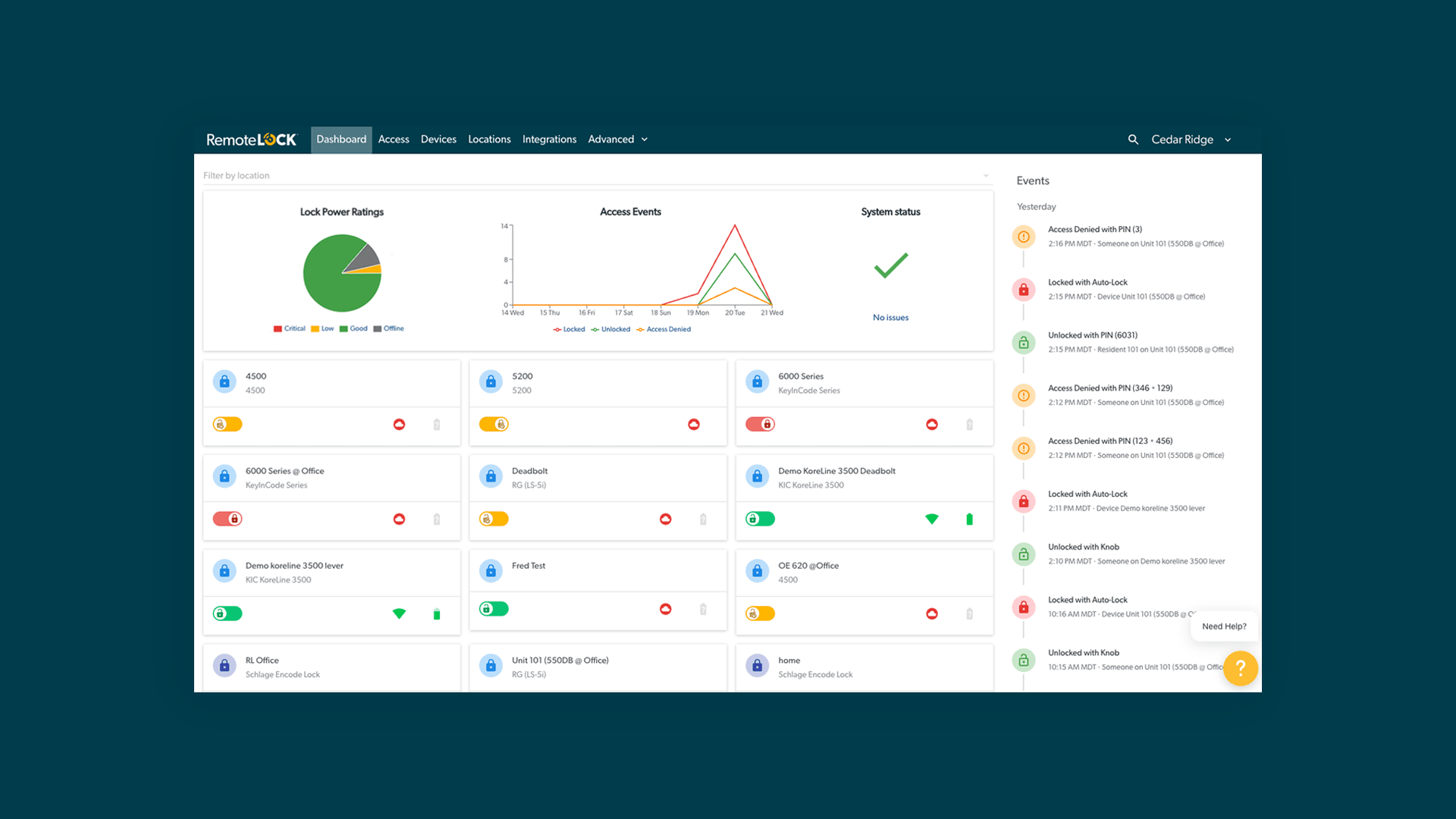 Unlock Efficiency: a Closer Look at the RemoteLock Dashboard