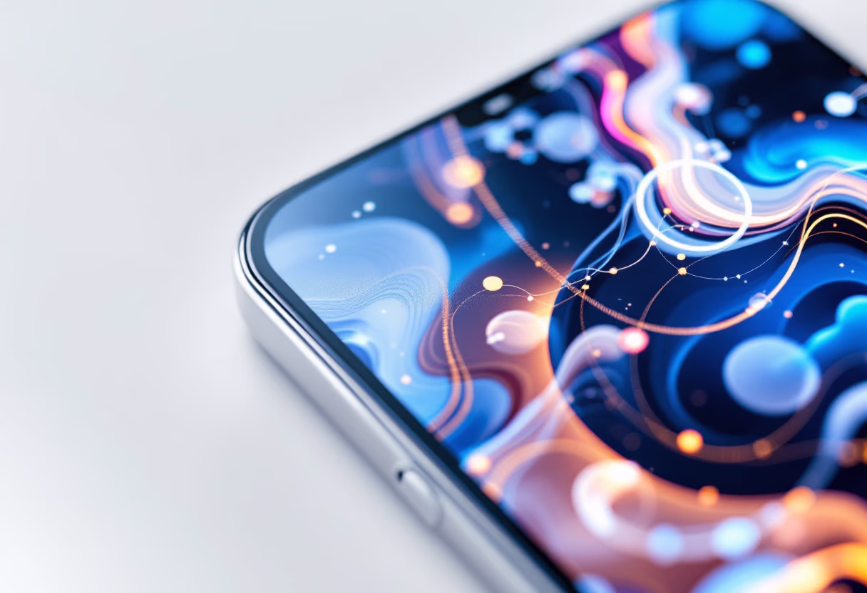 mobile app interface (for ai saas company) - scenario 3 (close-up of details)