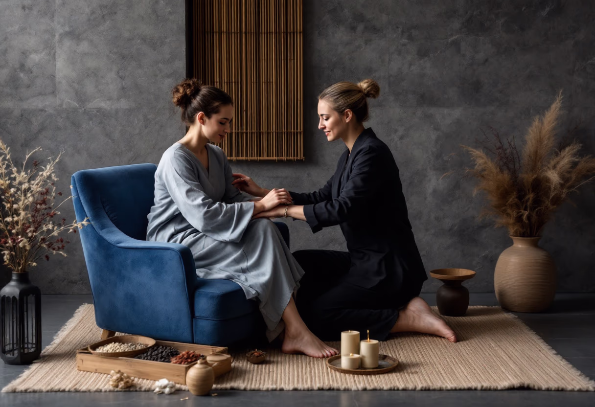 image of holistic health consultations for an acupuncturist