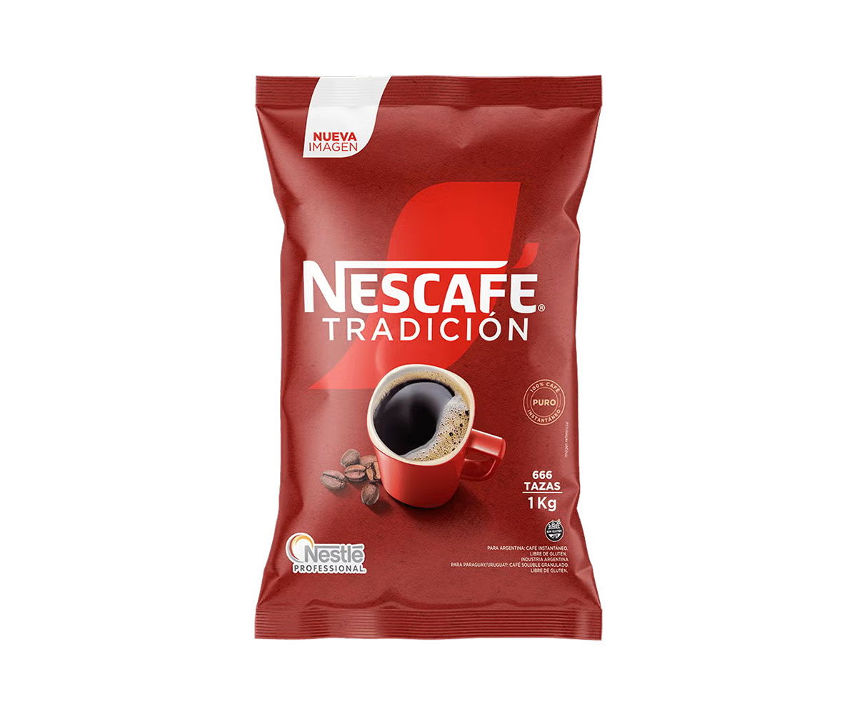 Café soluble Nescafé Tradición de 1 kg para máquinas expendedoras